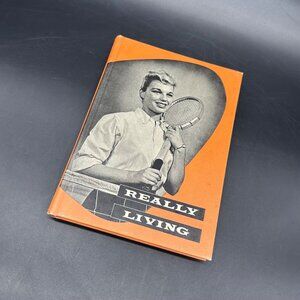 Vintage Really Living Book 1962 Alcoholism Drug Addiction Mid Century Orange